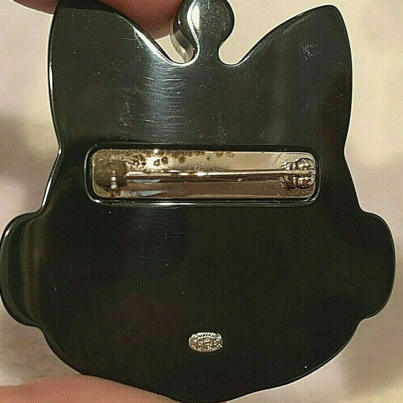 Chanel- CC Monogram Cat Brooch Pin Silver Blue Robot NEW BOX Mothers Day gift - Picture 7 of 10